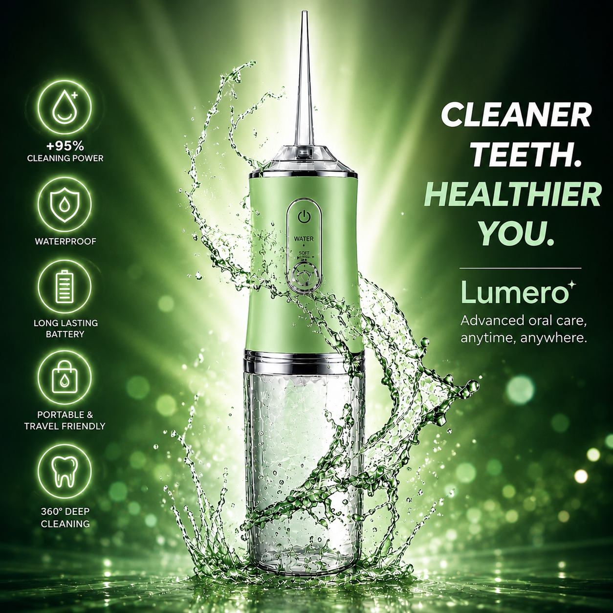 Portable Water Flosser- Cordless Oral Irrigator 2.0