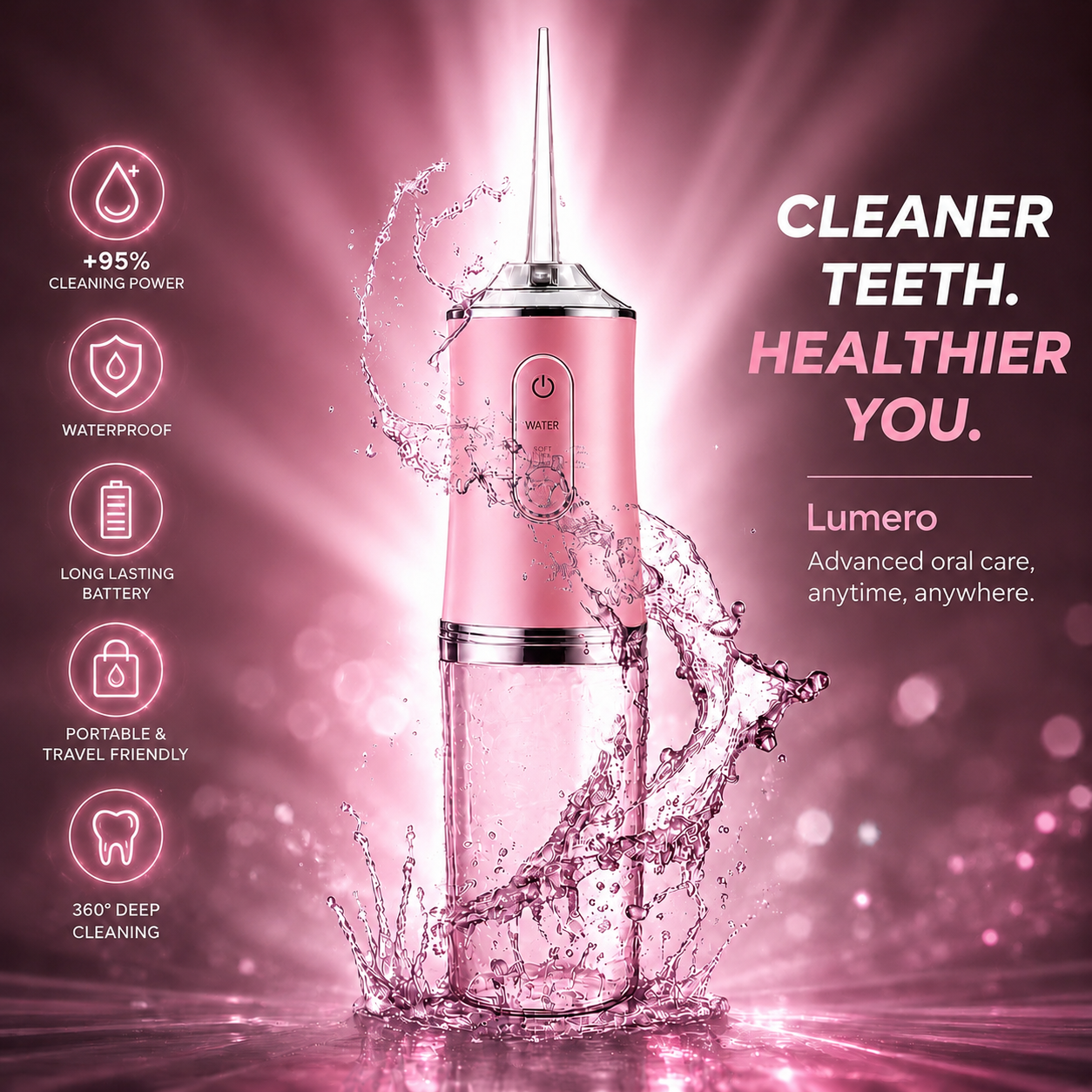 Portable Water Flosser- Cordless Oral Irrigator 2.0